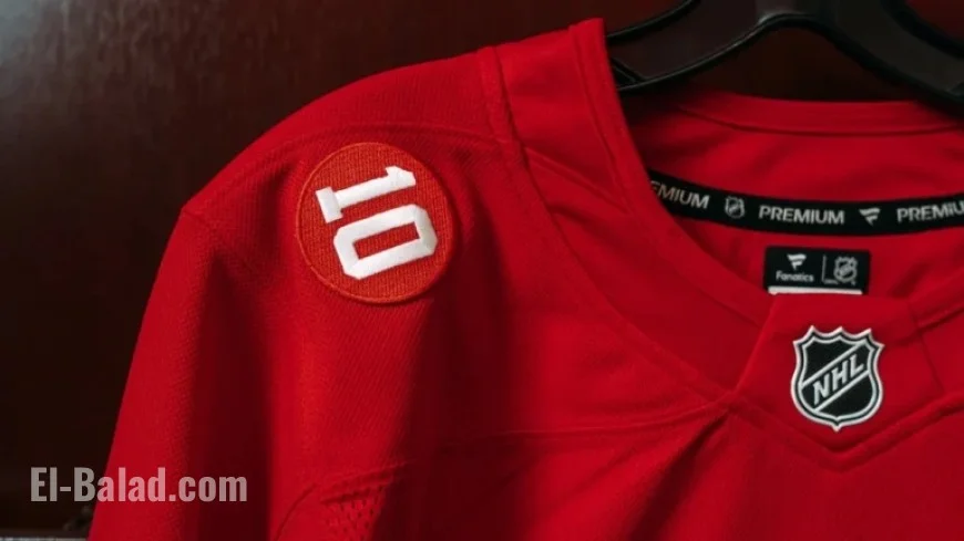Red Wings Honor Legend Delvecchio with Jersey Patch