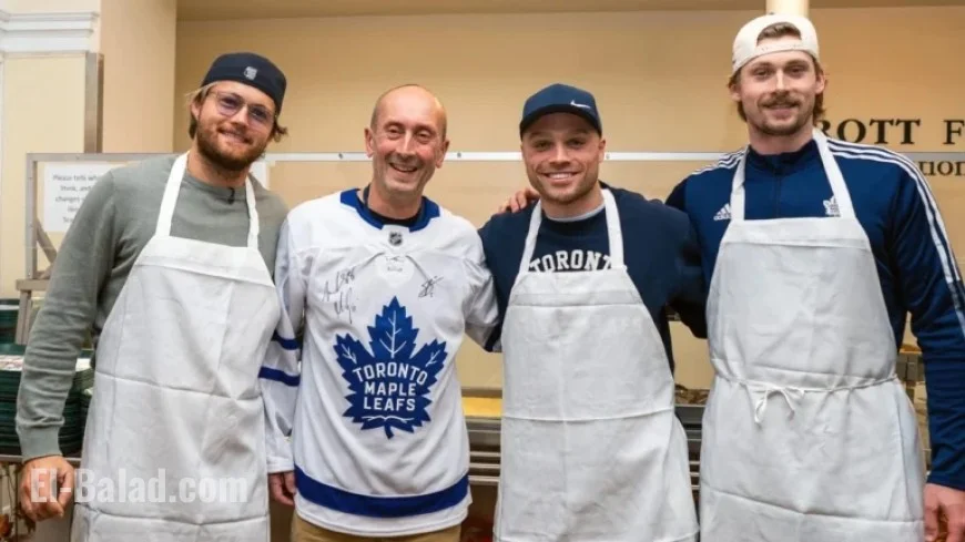 Maple Leafs Players Celebrate Canadian Thanksgiving at Covenant House Toronto
