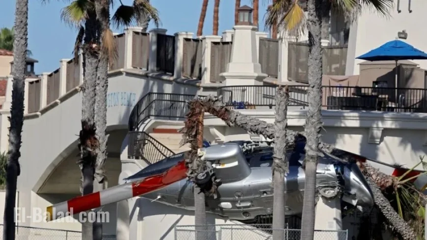 Helicopter Crashes in Huntington Beach, California, Injuring Five