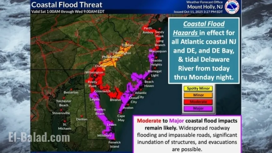 Nor’easter Hits N.J. with Strong Winds; Jersey Shore Flooding Expected
