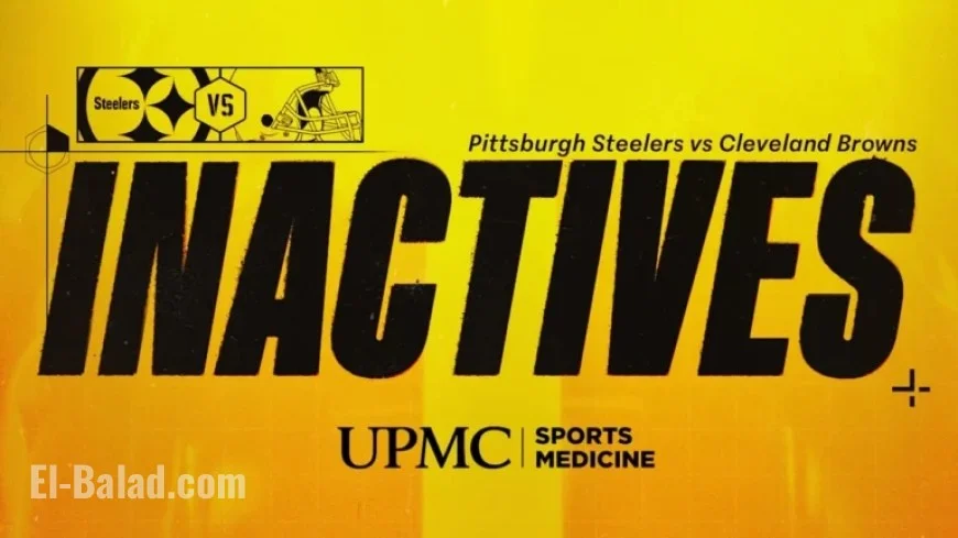 Steelers Announce Inactive Players for Week 6 Against Browns