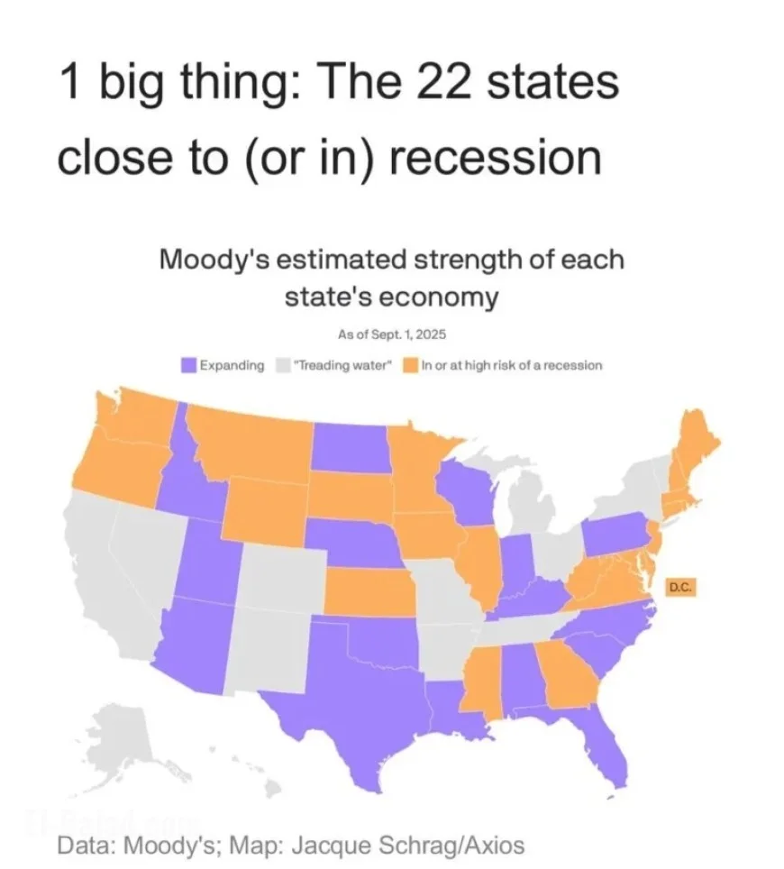 22 States Near Recession as Trump Tariffs Spur Stagflation