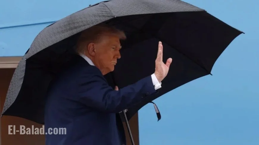 Trump’s Air Force One Umbrella Mishap Goes Viral During Middle East Trip