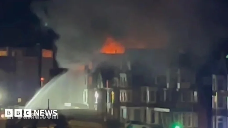 Blaze Erupts at Abandoned Narrowcliff Hotel in Newquay