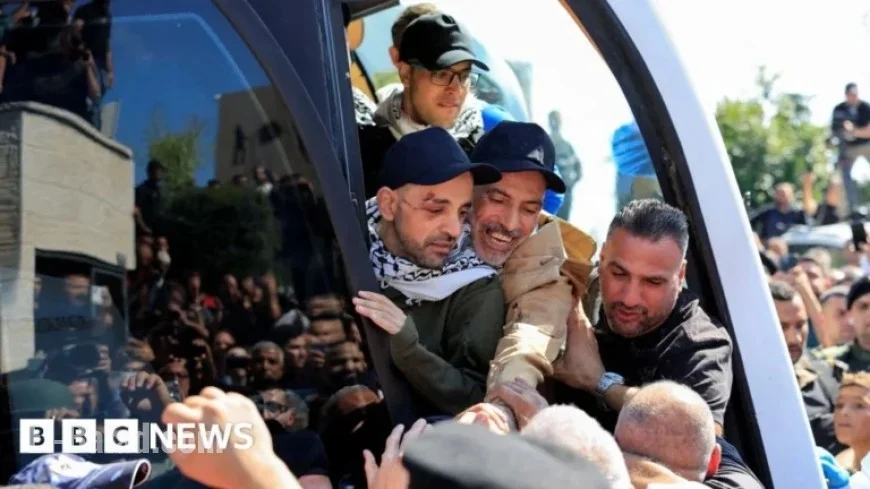 Palestinian Prisoners Released in West Bank to Jubilant Crowds