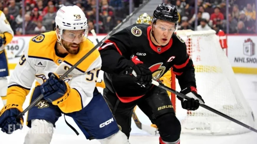 Predators Clash with Senators on Game Day, October 13