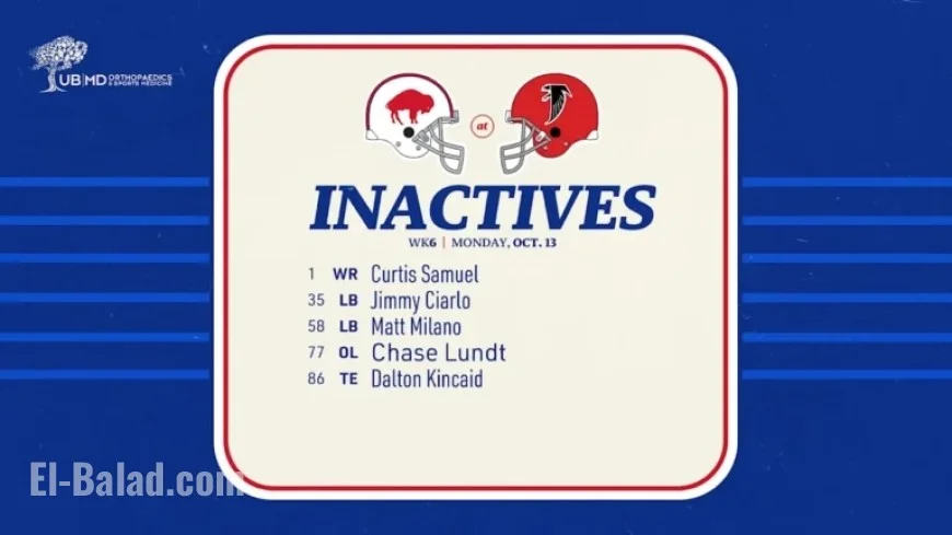 Bills List TE Dalton Kincaid Among Inactives Against Falcons
