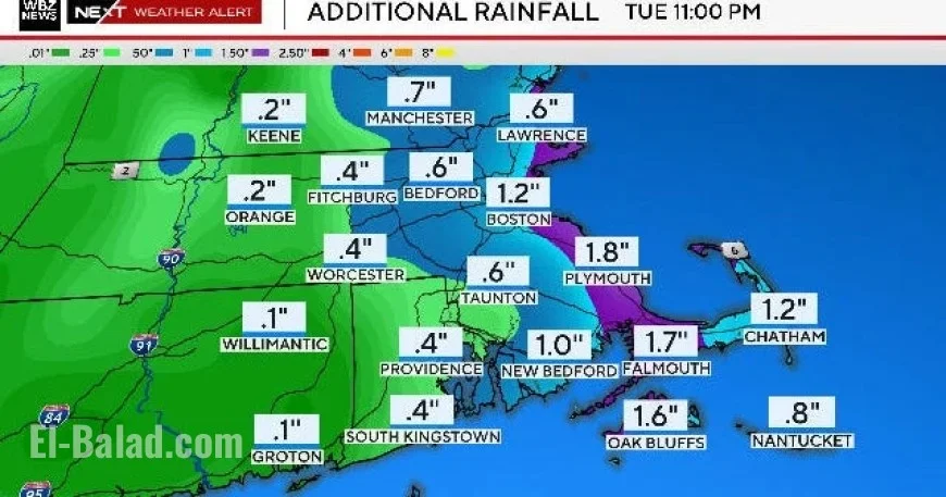 Boston Nor’easter: Rain and Wind Storm Ending Time Revealed