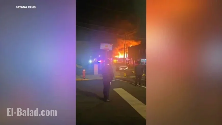 Massive NJ Hillside Fire Engulfs Auto Body Shop, Destroys Nearby Businesses
