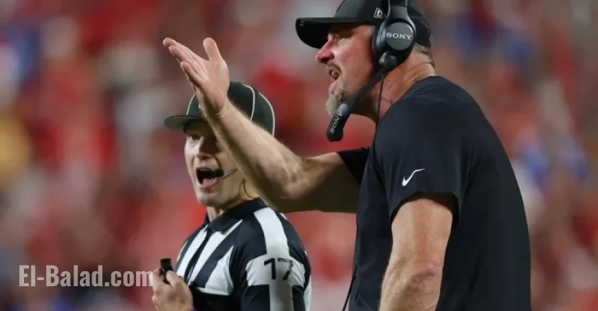 Lions Coach Dan Campbell Challenges Referee’s Trick Play Ruling