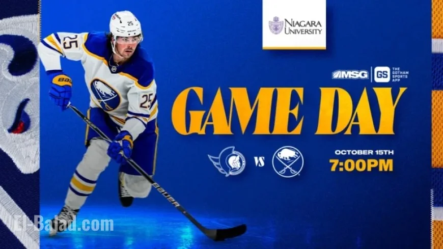 Sabres vs. Senators: Watch Live, Lineup Updates, and Key Storylines