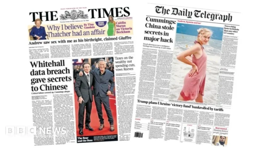 Headlines: ‘Chinese Espionage’ and ‘Andrew’s Link to Epstein’