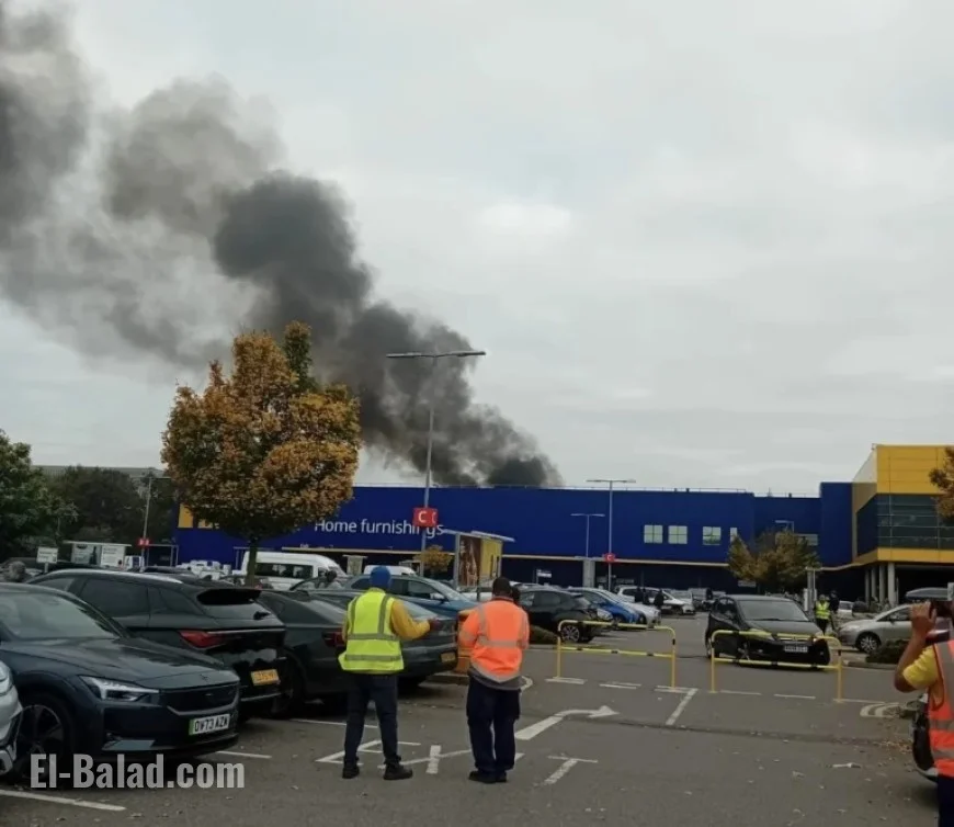 Firefighters Battle Blaze at Wembley IKEA Store