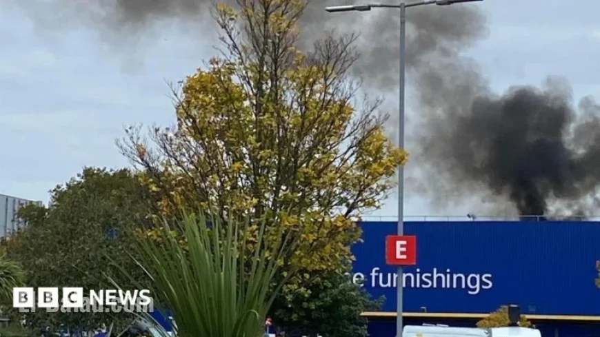 Fire at Wembley Ikea Forces Shopper Evacuation