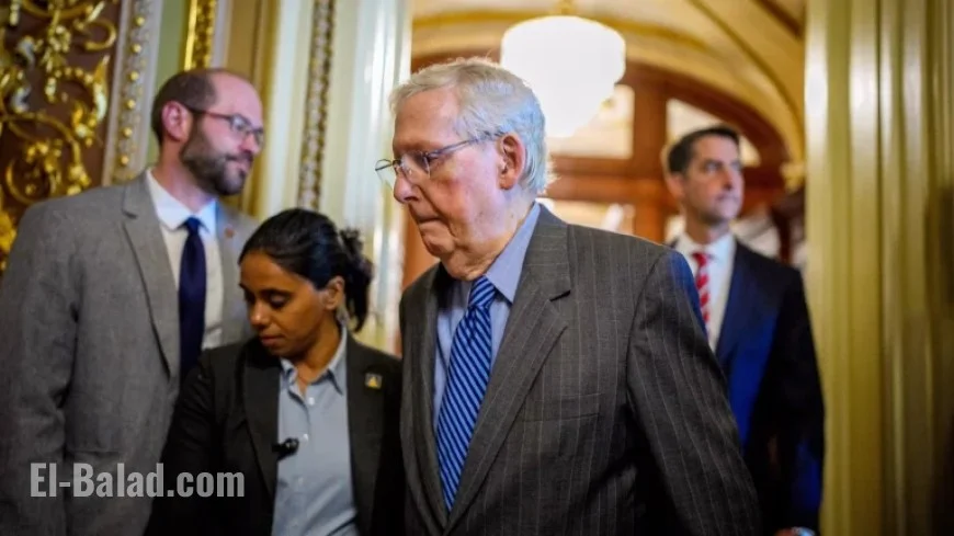 Senator Mitch McConnell Falls in Capitol Hallway