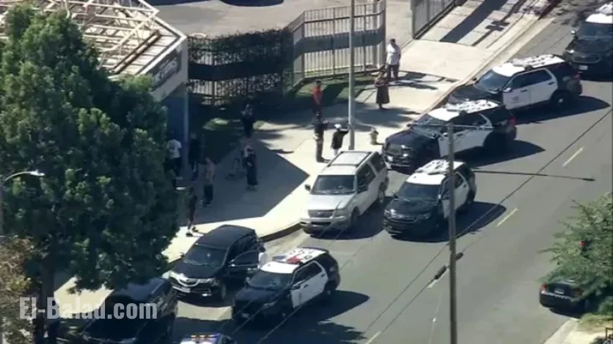 Police Respond to Shooting Report at LA Academy Middle School, South Los Angeles