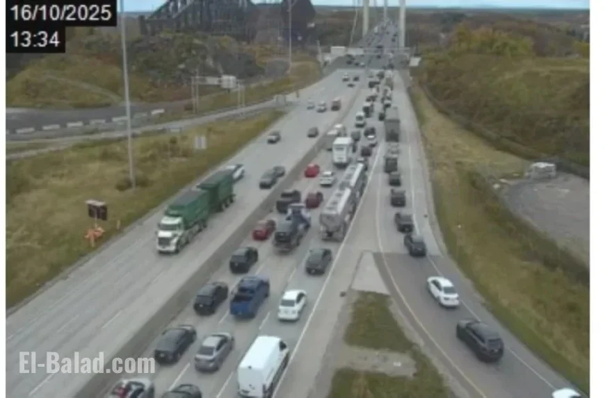 Major Traffic Delays After Accident at Pierre-Laporte Bridge Southbound Entrance
