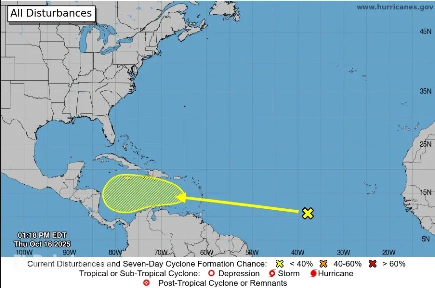 National Hurricane Center Flags Two Areas of Interest in the Atlantic: Caribbean-Bound Wave and North Atlantic Low