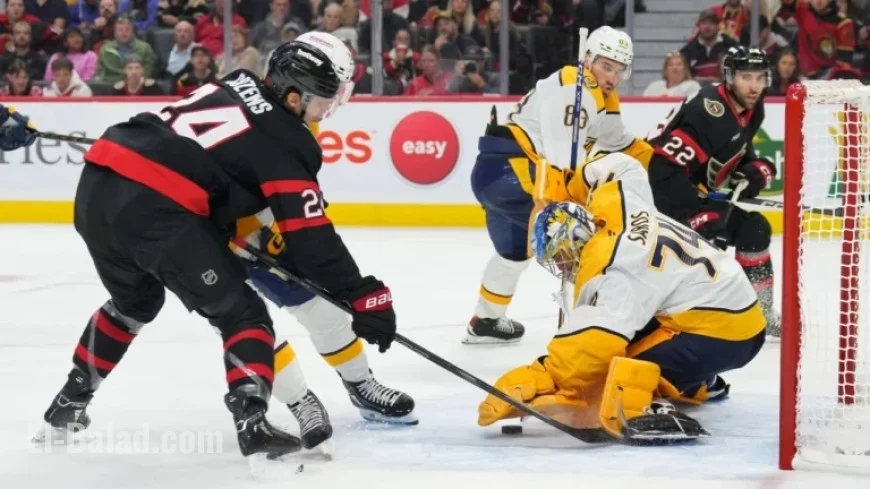 Saros Shines with 31 Saves as Predators Defeat Senators