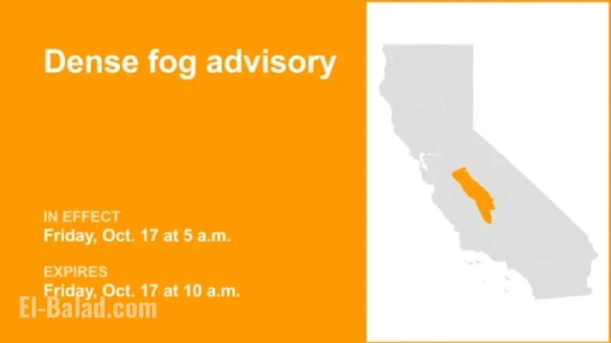 Dense Fog Advisory Issued for Central Valley, Warns of Hazardous Driving Friday