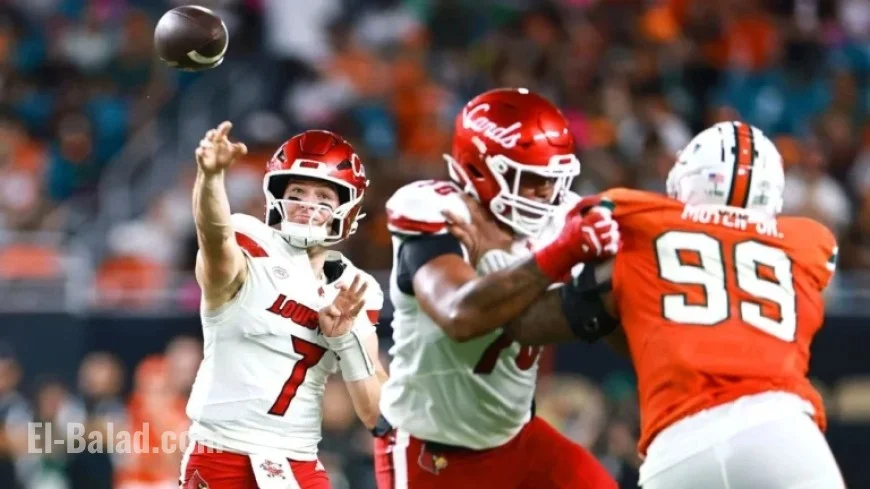 Louisville Stuns No. 2 Miami as Carson Beck Throws 4 INTs
