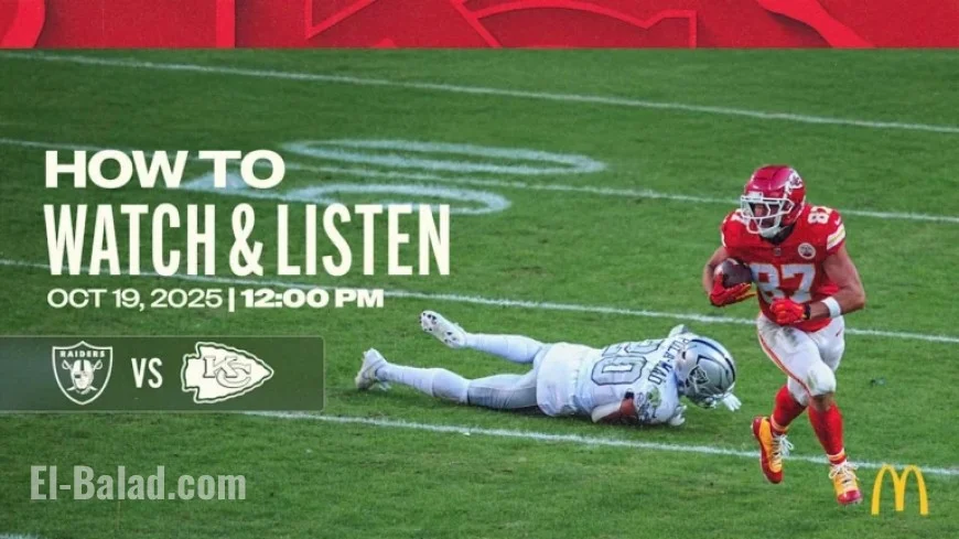 Raiders vs. Chiefs: How to Watch and Listen in Week 7