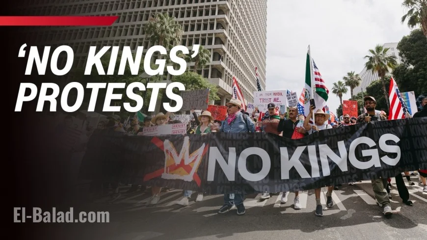 ‘No Kings’ protest: coast-to-coast rallies declare there are no monarchs in American democracy