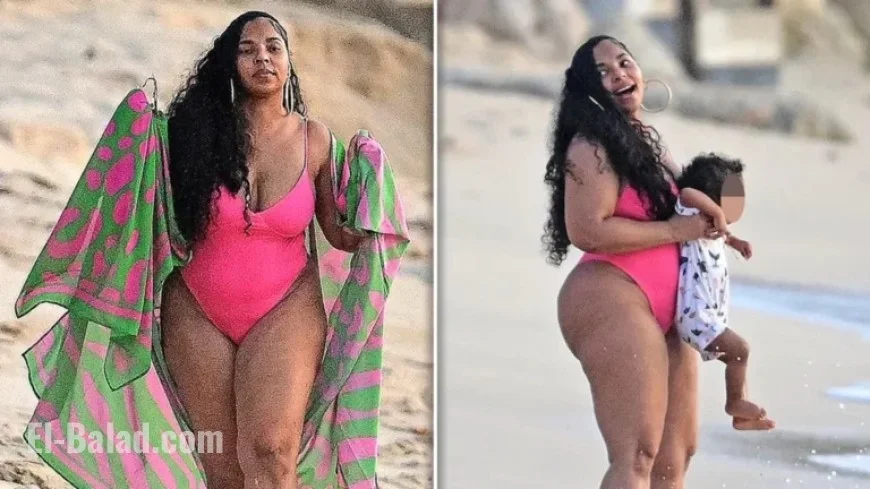 Ashanti Showcases Stunning Beach Body on Vacation with Son