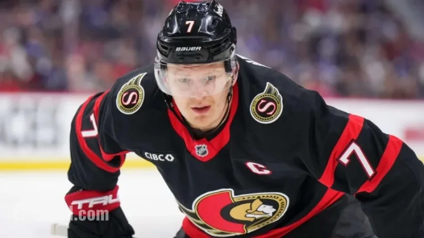 Senators’ Tkachuk sidelined 6-8 weeks following thumb surgery