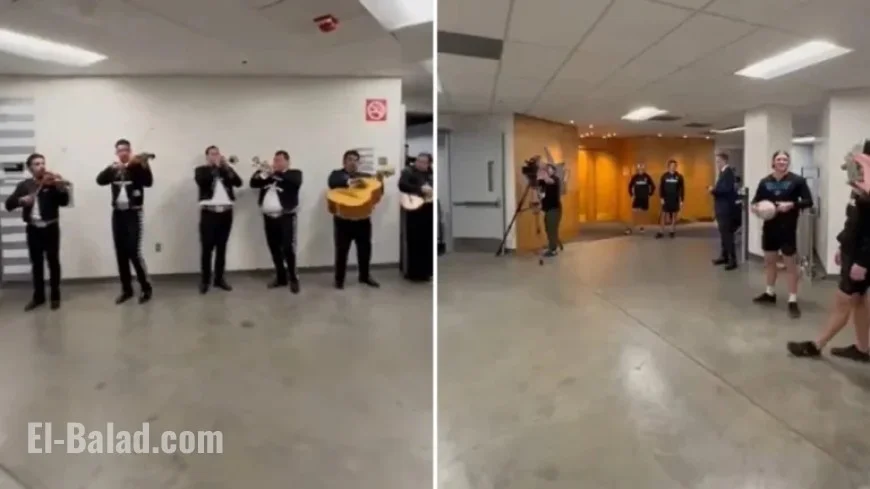Mariachi Band Serenades Sharks Before Soccer Match