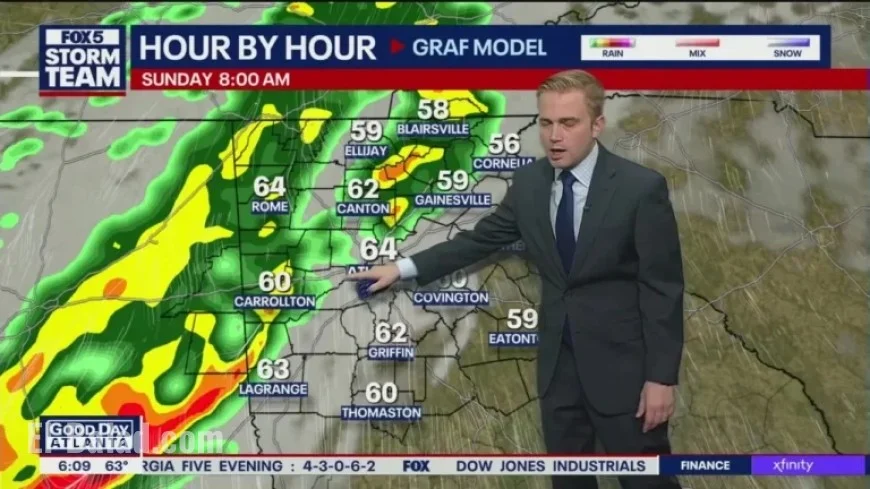 Sunday Rain to Soak Metro Atlanta and North Georgia