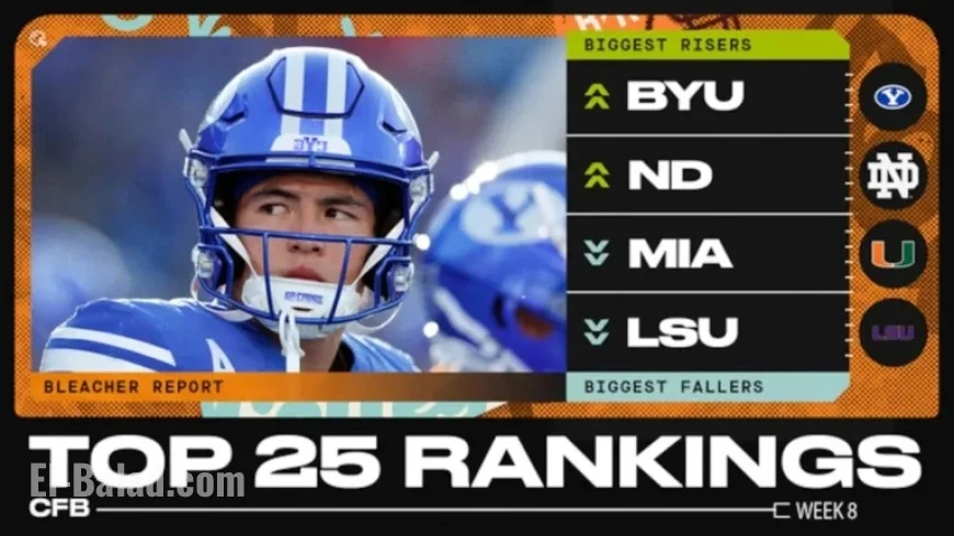 B/R Unveils 2025 College Football Top 25 Rankings Post-Week 8