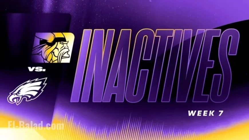 Week 7 Inactives: Vikings vs. Eagles Clash in 2025 Season