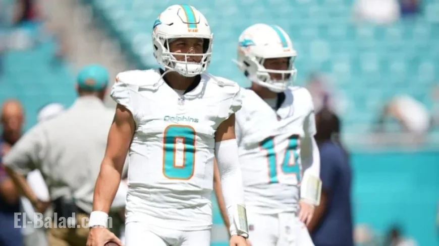 Fins Promote Ewers to Second-String Quarterback Over Wilson vs. Browns