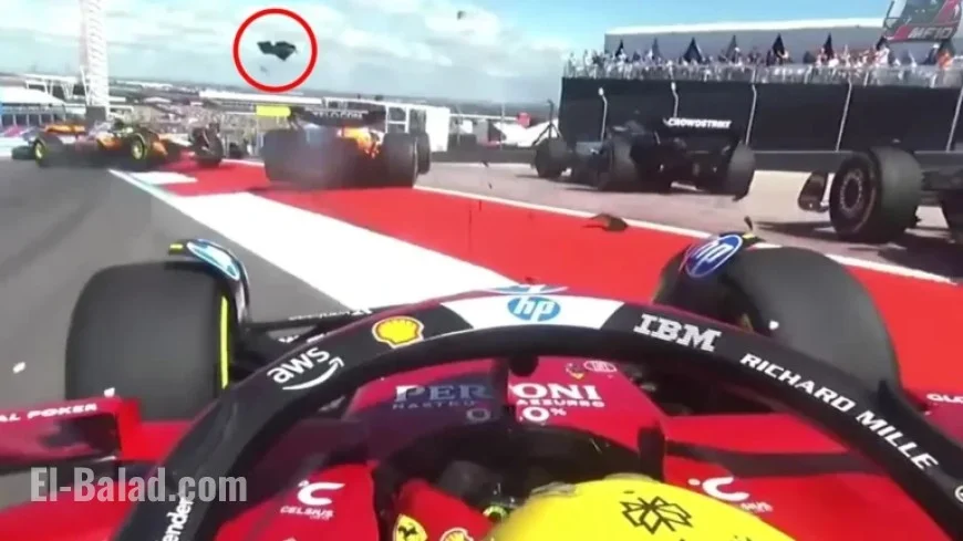 Halo Safety System Shields Hamilton from Debris in Shocking Video