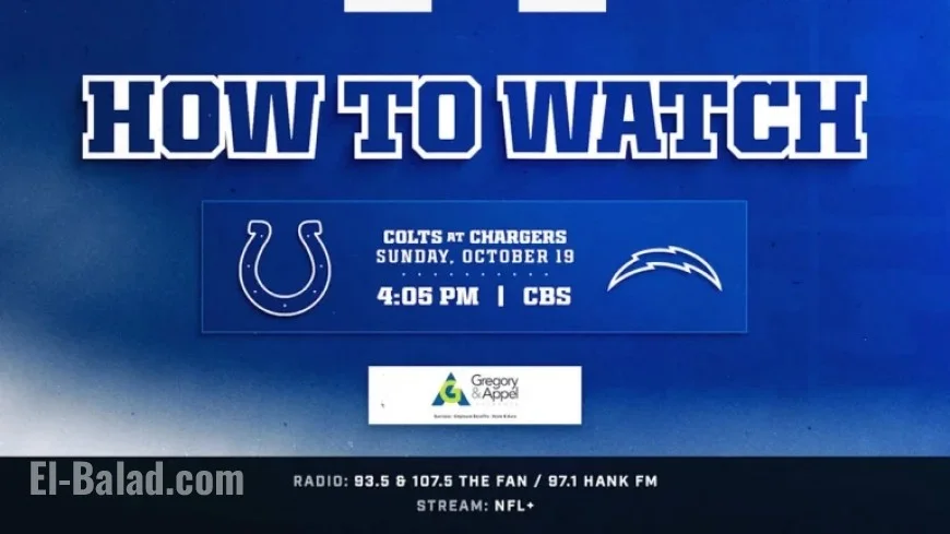 Watch Indianapolis Colts vs. Los Angeles Chargers on October 19, 2025