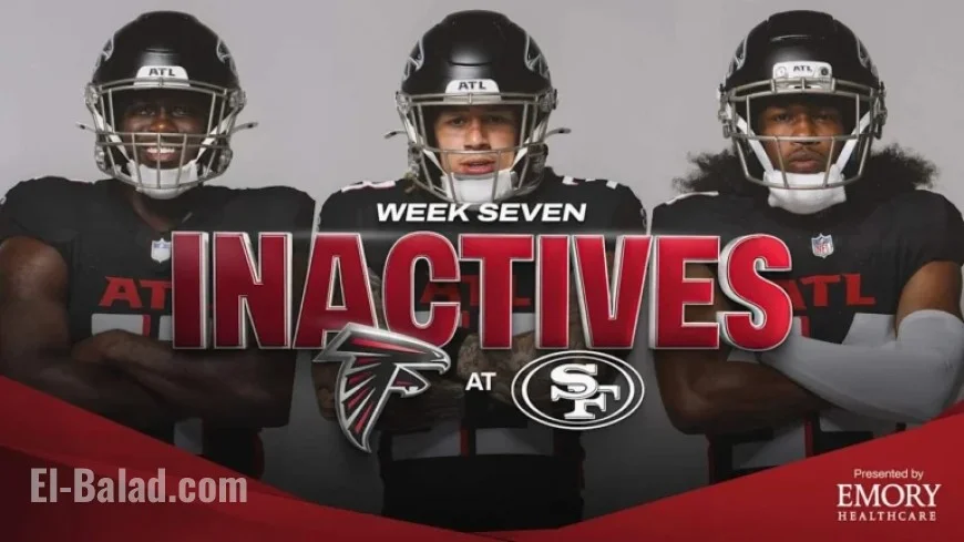 Week 7 Inactive List: Atlanta Falcons vs. San Francisco 49ers