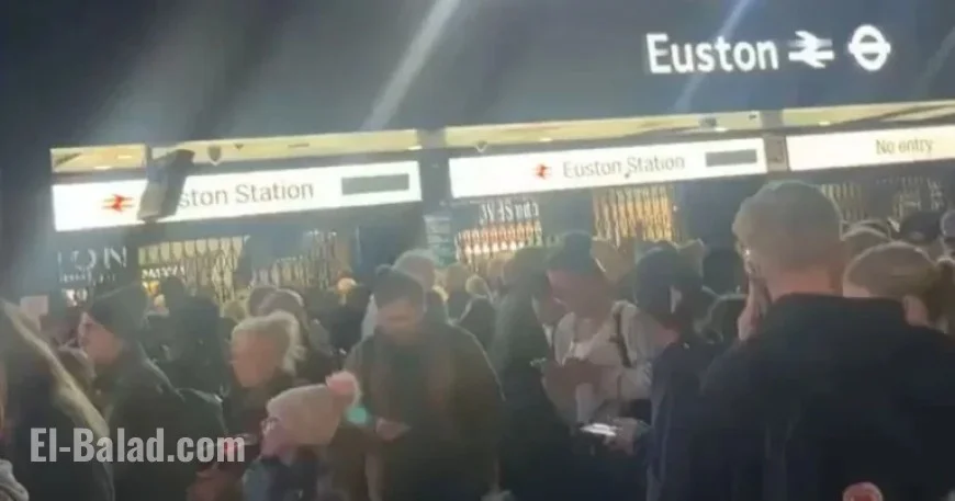 Passengers Stranded Outside Euston Amid Widespread UK Disruption