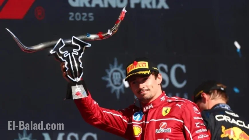 Charles Leclerc Celebrates US GP Podium After Challenging Year