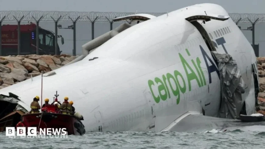 Emirates Cargo Plane Skids into Sea at Hong Kong Airport
