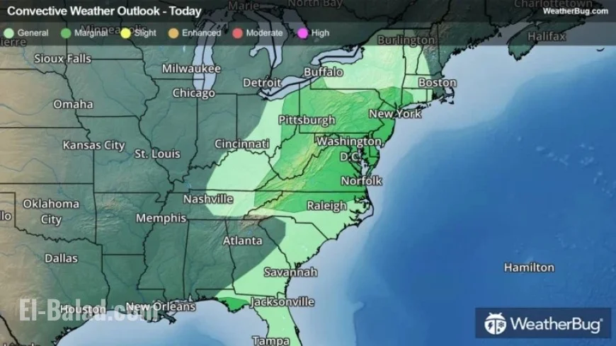 Powerful Storms to Drench and Impact Mid-Atlantic Region