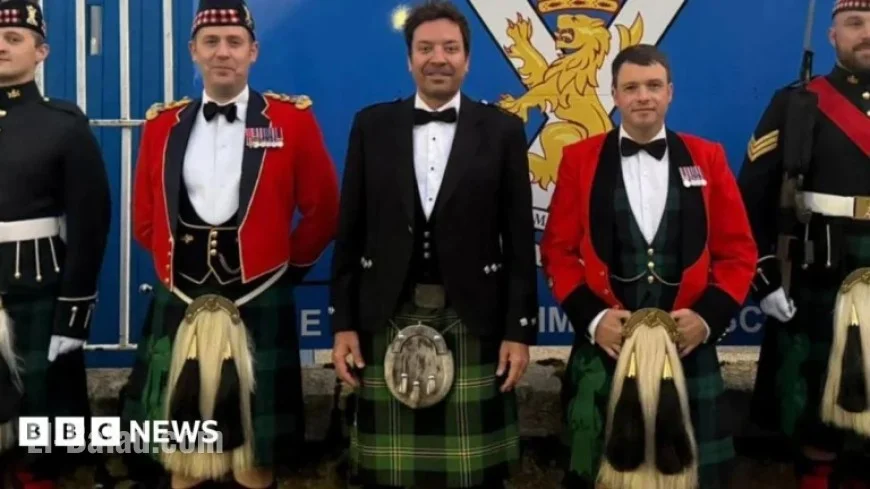 Jimmy Fallon Wears Hotel Manager’s Kilt to King’s Guard Dinner