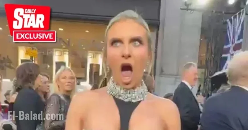Chloe Burrows Suffers Wardrobe Malfunction on Pride of Britain Red Carpet
