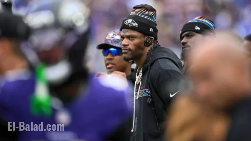 Ravens’ Lamar Jackson Remains Sidelined with Hamstring Post-Bye Week