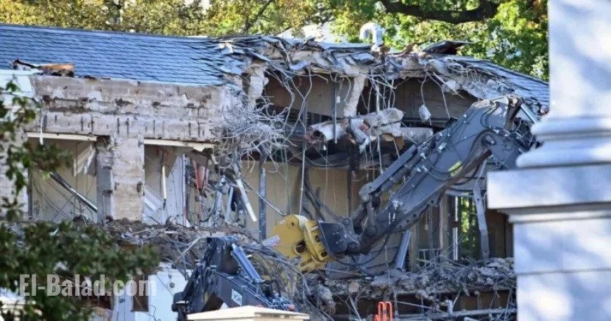White House Demolishes East Wing Section for Trump’s New Ballroom