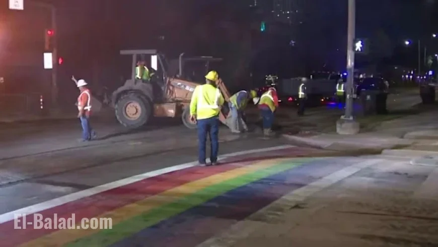 4 Arrested Trying to Halt Removal of Montrose Rainbow Crosswalk