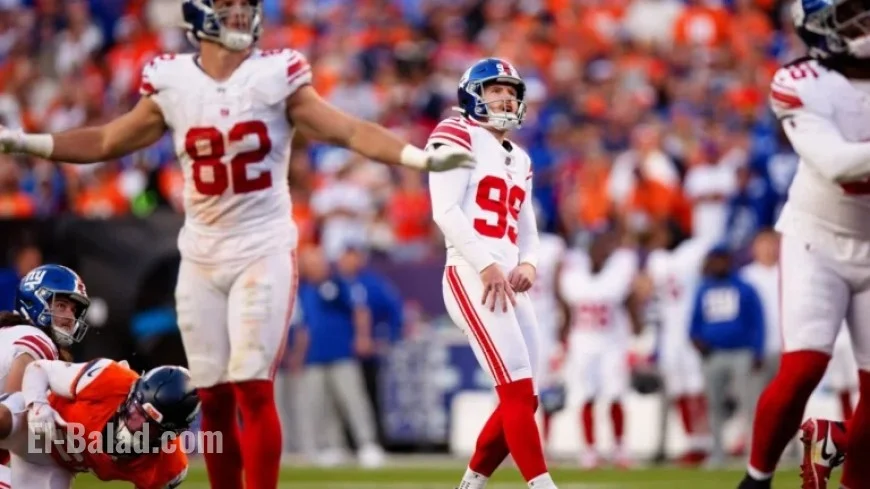 Giants Release Kicker Jude McAtamney Following Costly Misses in 33-32 Defeat