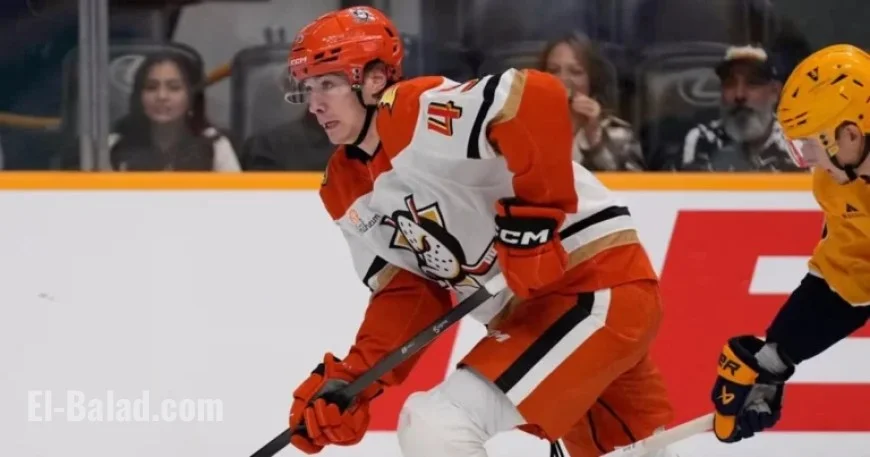 Ducks’ Rookie Sennecke Scores Third Season Goal in Win Over Predators