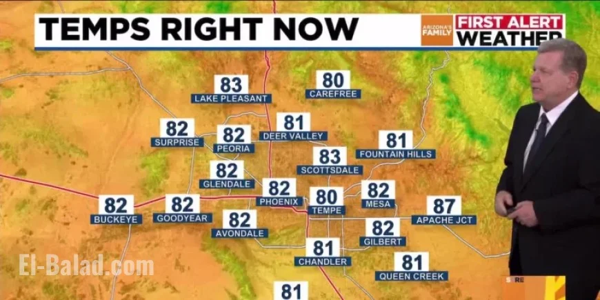 Phoenix Area Experiences Ongoing Unseasonal Warm Temperatures