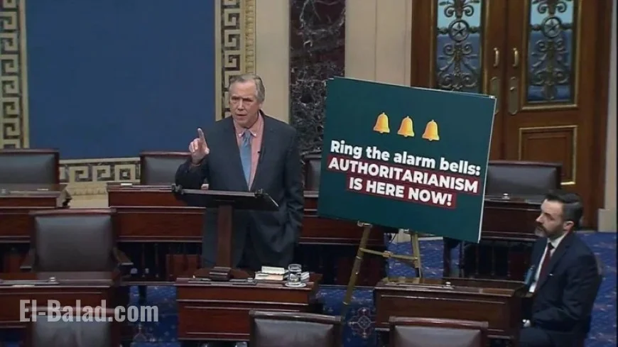 Senator Merkley Protests on Senate Floor Against Trump’s Democracy Threats